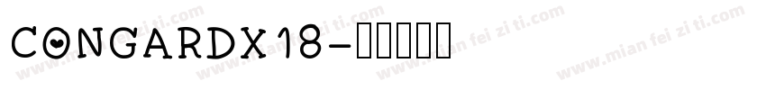 CONGARDX18字体转换