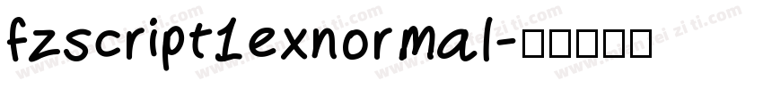 fzscript1exnormal字体转换