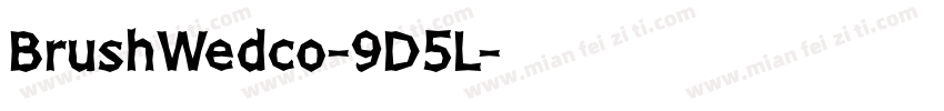 BrushWedco-9D5L字体转换