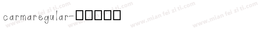 carmaregular字体转换