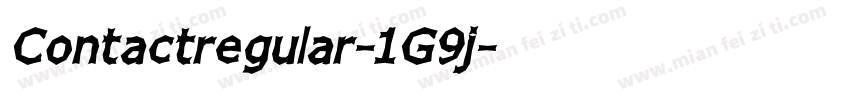 Contactregular-1G9j字体转换