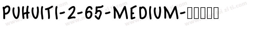 PUHUITI-2-65-MEDIUM字体转换
