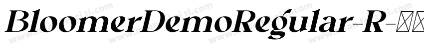 BloomerDemoRegular-R字体转换