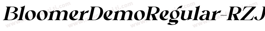 BloomerDemoRegular-RZJe字体转换