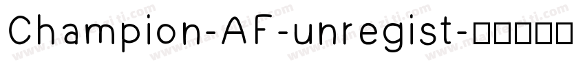 Champion-AF-unregist字体转换