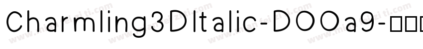 Charmling3DItalic-DOOa9字体转换