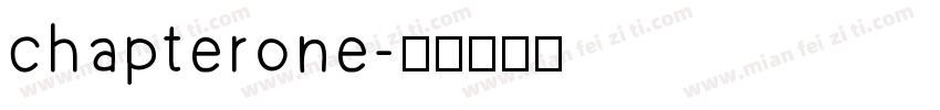 chapterone字体转换
