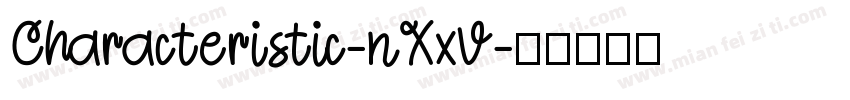 Characteristic-nXxV字体转换