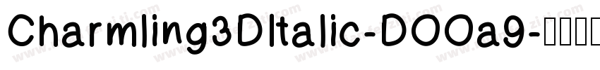 Charmling3DItalic-DOOa9字体转换