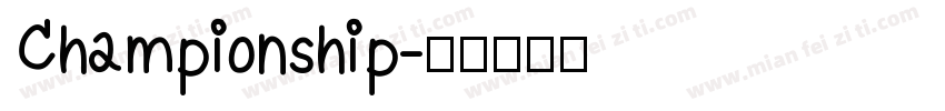 Championship字体转换