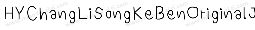 HYChangLiSongKeBenOriginalJ字体转换