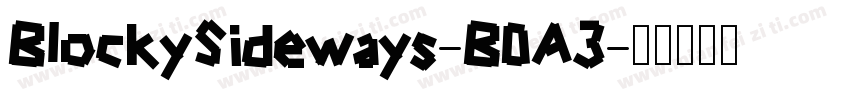 BlockySideways-B0A3字体转换