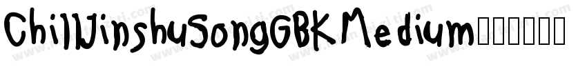ChillJinshuSongGBKMedium字体转换