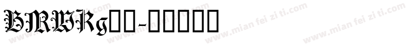 BMWRg字体字体转换
