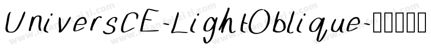 UniversCE-LightOblique字体转换