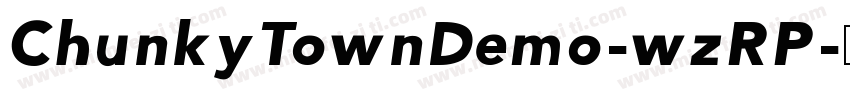 ChunkyTownDemo-wzRP字体转换