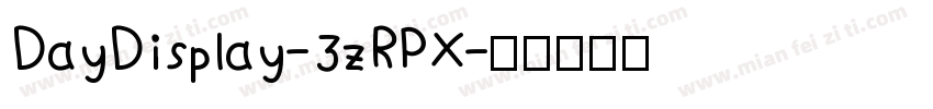 DayDisplay-3zRPX字体转换