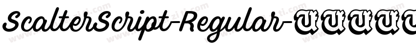 ScalterScript-Regular字体转换