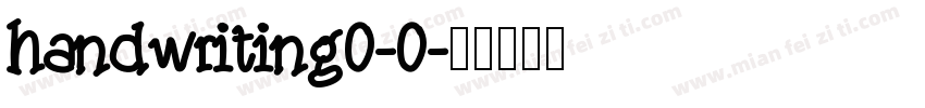 handwriting0-0字体转换