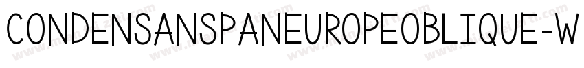CondensanspaneuropeOblique-wBzP字体转换