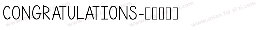Congratulations字体转换
