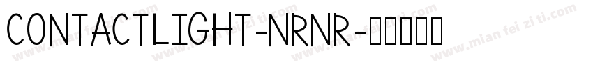 Contactlight-nRnR字体转换