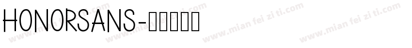 honorsans字体转换