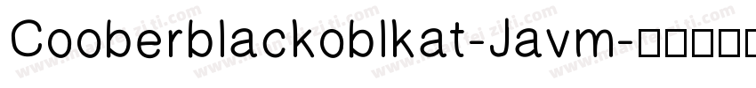 Cooberblackoblkat-Javm字体转换