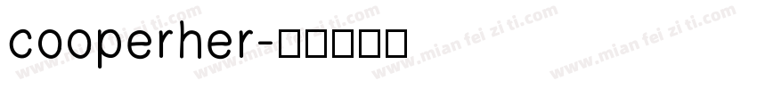 cooperher字体转换