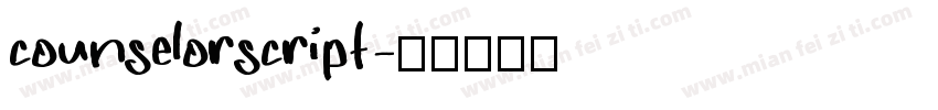 counselorscript字体转换
