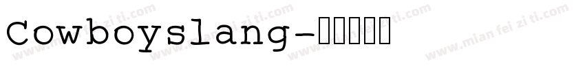 Cowboyslang字体转换
