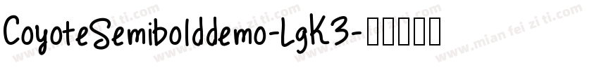 CoyoteSemibolddemo-LgK3字体转换