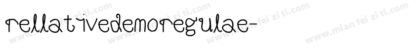 rellativedemoregulae字体转换