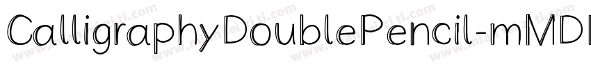 CalligraphyDoublePencil-mMDP字体转换