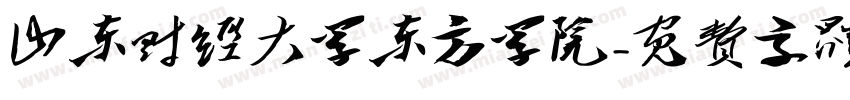山东财经大学东方学院字体转换