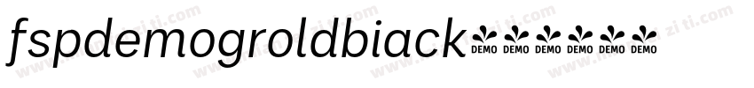 fspdemogroldbiack字体转换