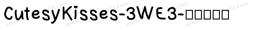 CutesyKisses-3WE3字体转换