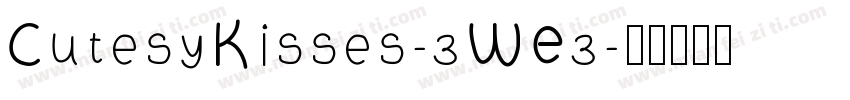 CutesyKisses-3WE3字体转换