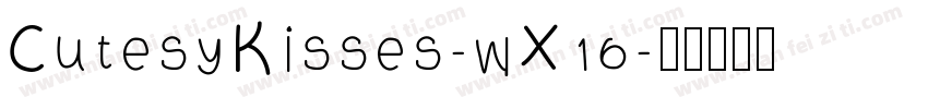 CutesyKisses-wX16字体转换