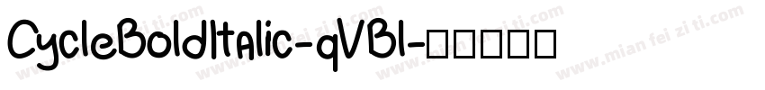 CycleBoldItalic-qVBl字体转换