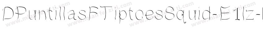 DPuntillasFTiptoesSquid-E1lz字体转换