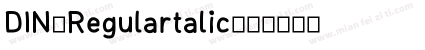 DIN-Regulartalic字体转换
