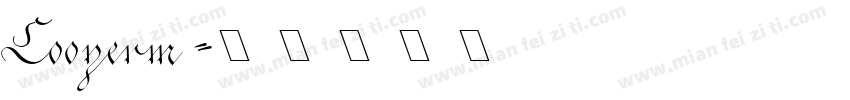 Cooperm字体转换