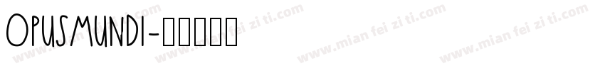 opusmundi字体转换