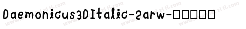 Daemonicus3DItalic-2arw字体转换