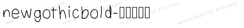 newgothicbold字体转换
