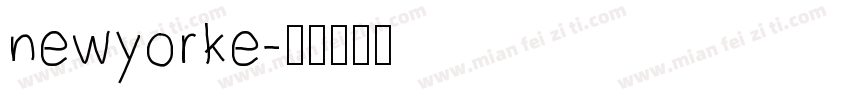 newyorke字体转换