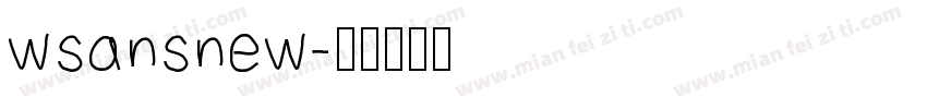 wsansnew字体转换