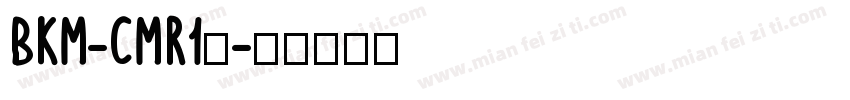 BKM-cmr12字体转换