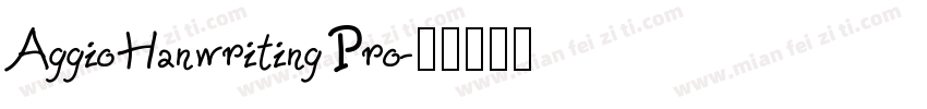 AggioHanwritingPro字体转换